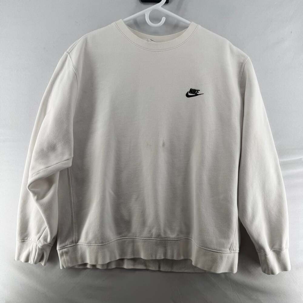 1485 Nike Embroidered Logo White Crewneck Sweatshirt XL